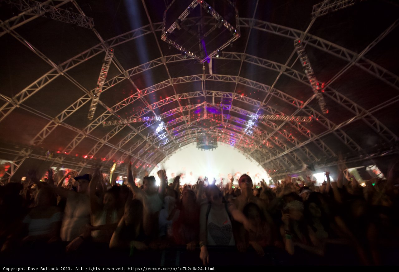 Urban Concert Crowd with Lighting