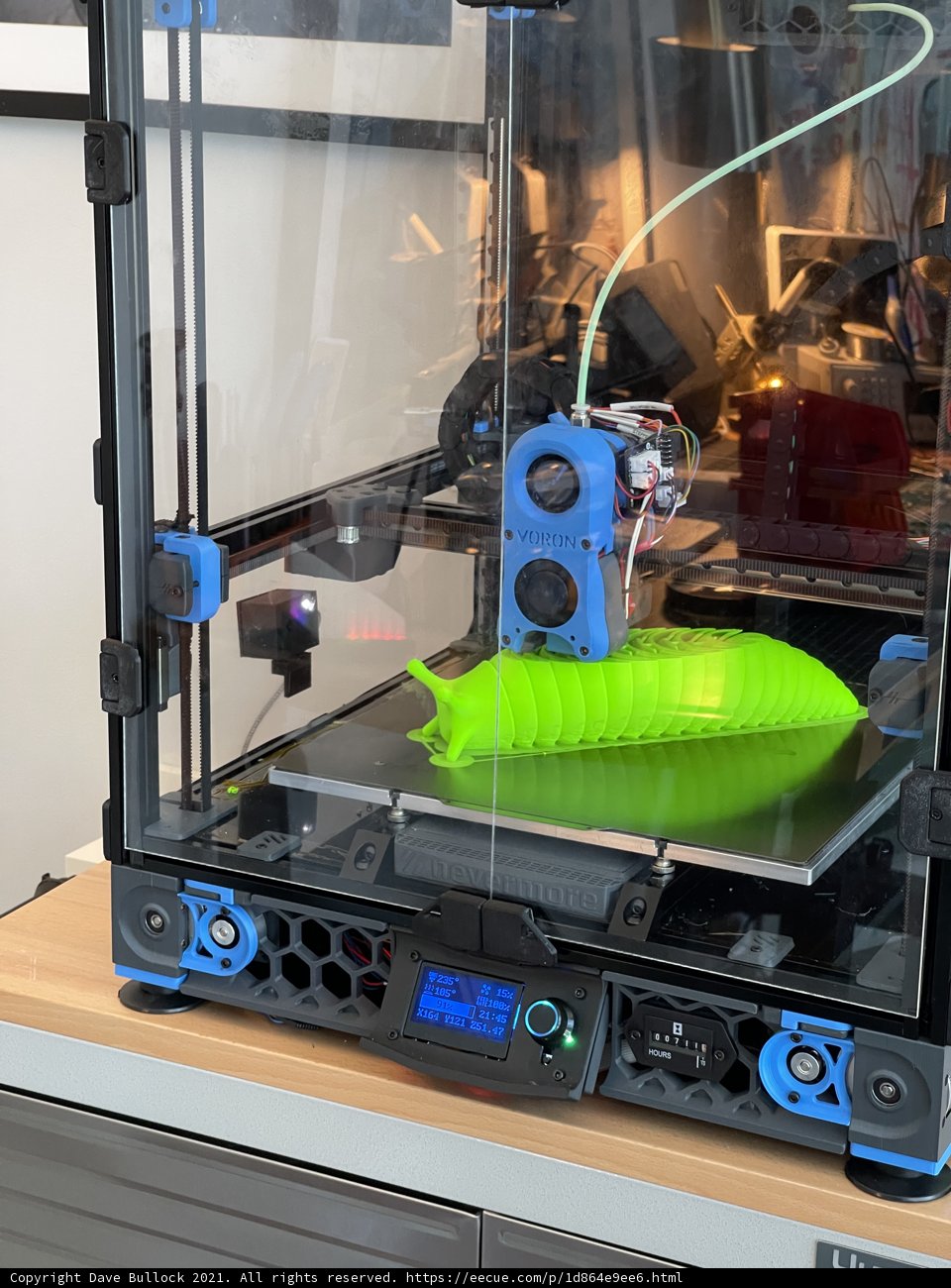 3D Printer Producing Green Object