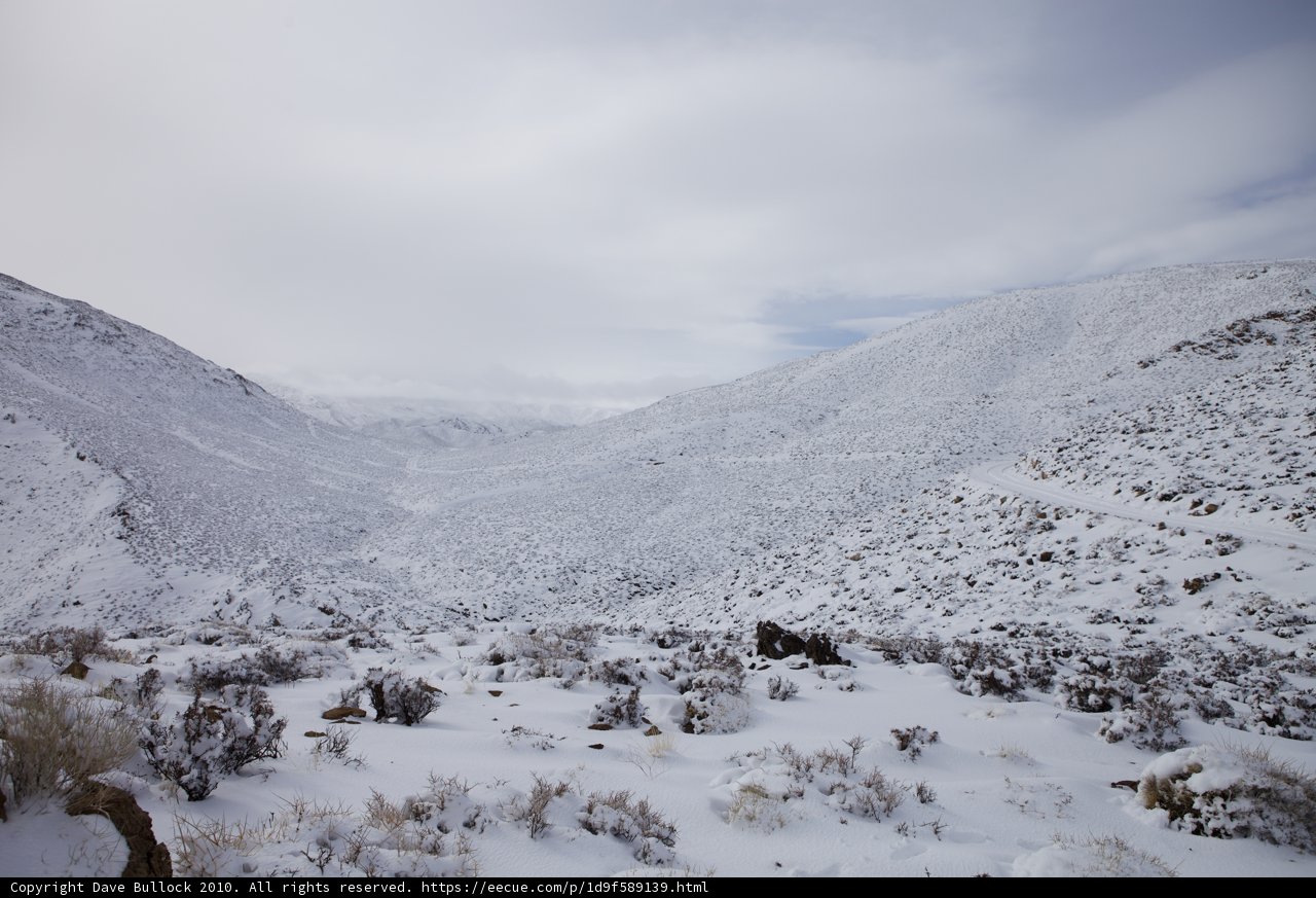 Majestic Mountain Range in Winter Wonderland
