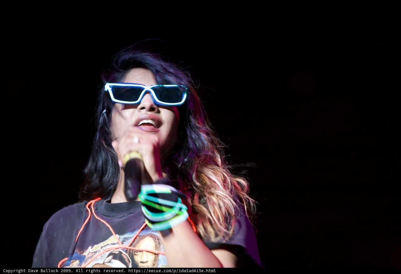 Neon Sunglasses and a Black Shirt