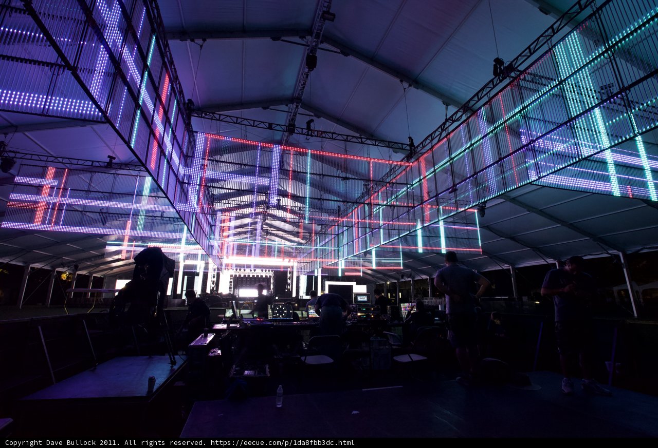 Colorful Lights in the Urban Tent