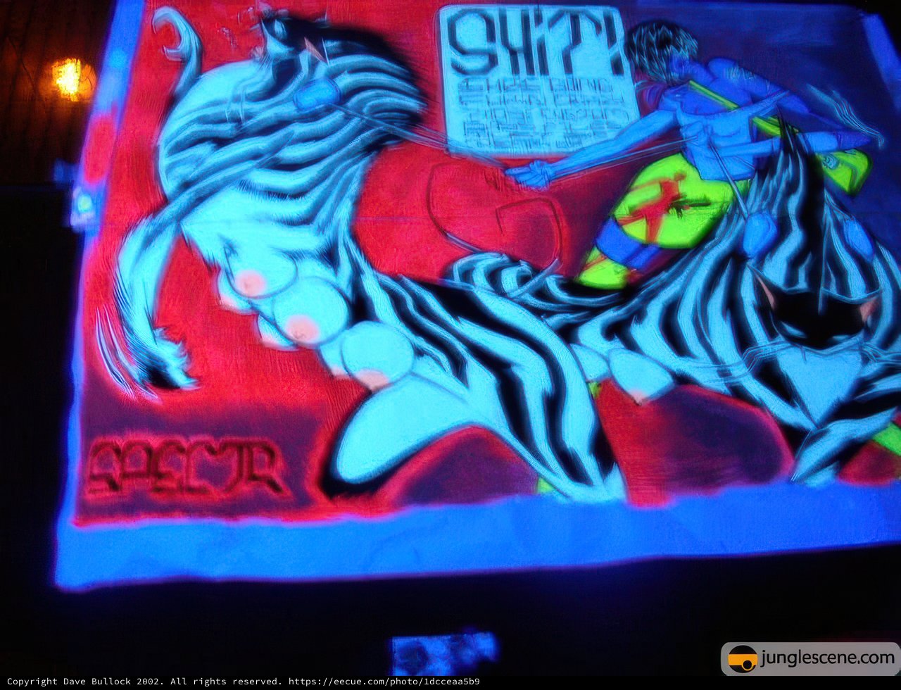 Zebra and Man neon sign