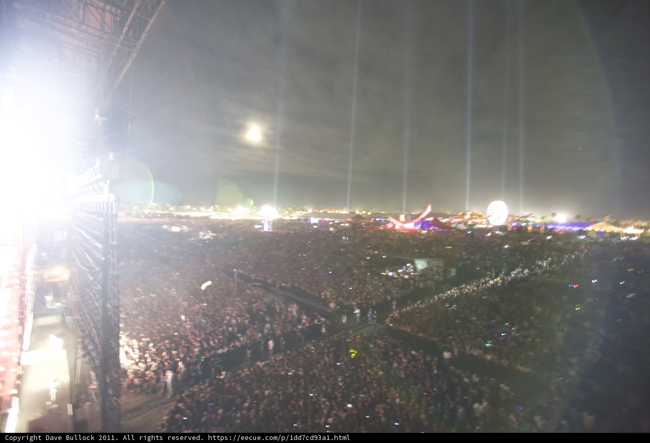 Nightscape of Coachella 2011 Crowd