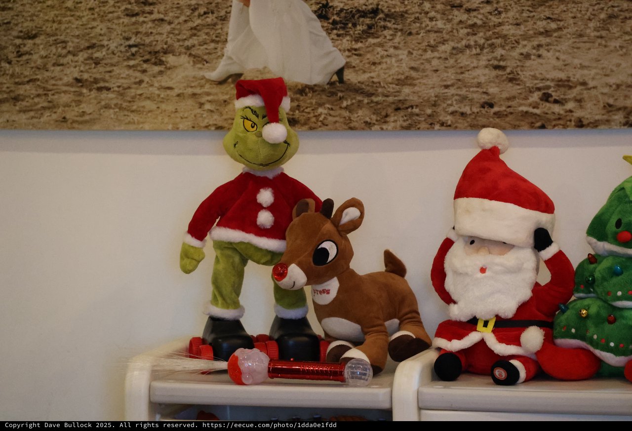 Whimsical Christmas Display with Grinch and Holiday Characters