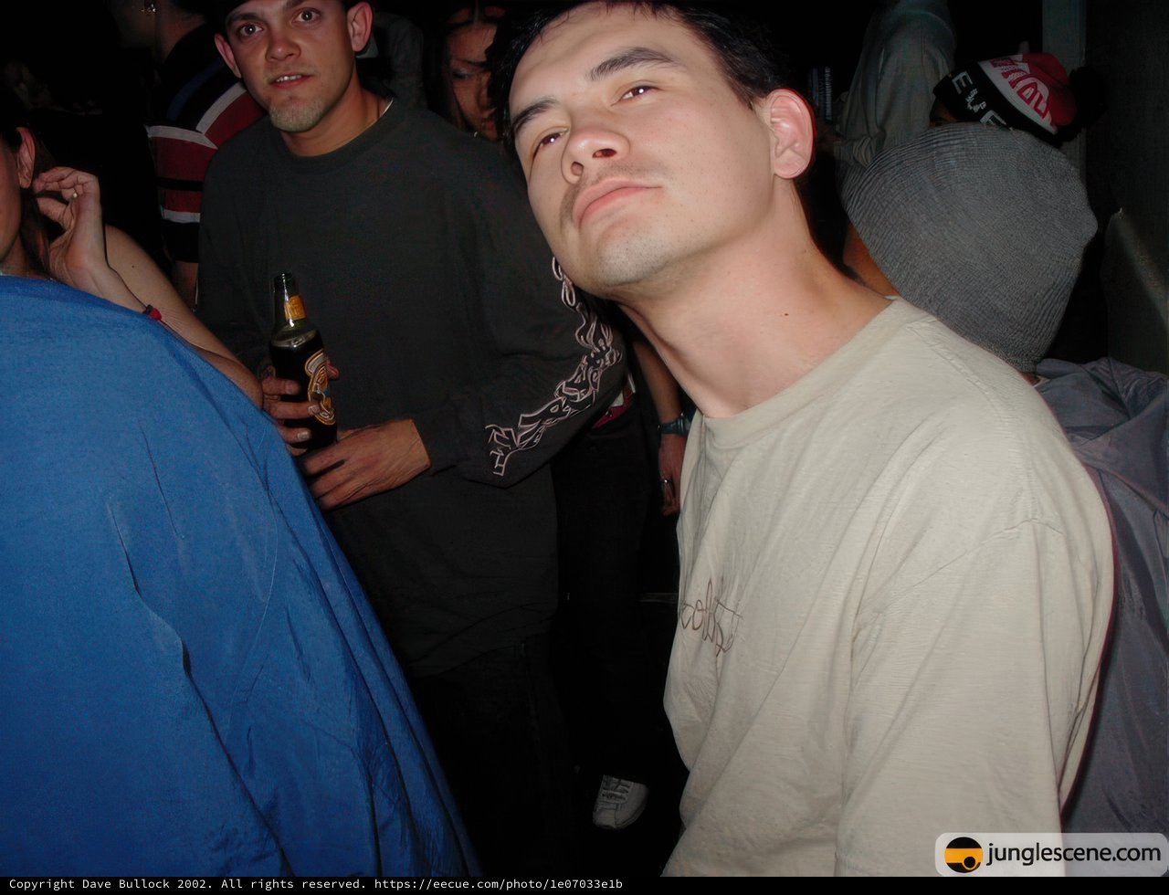 Urban Nightlife: Portrait of a Black-Clad Man