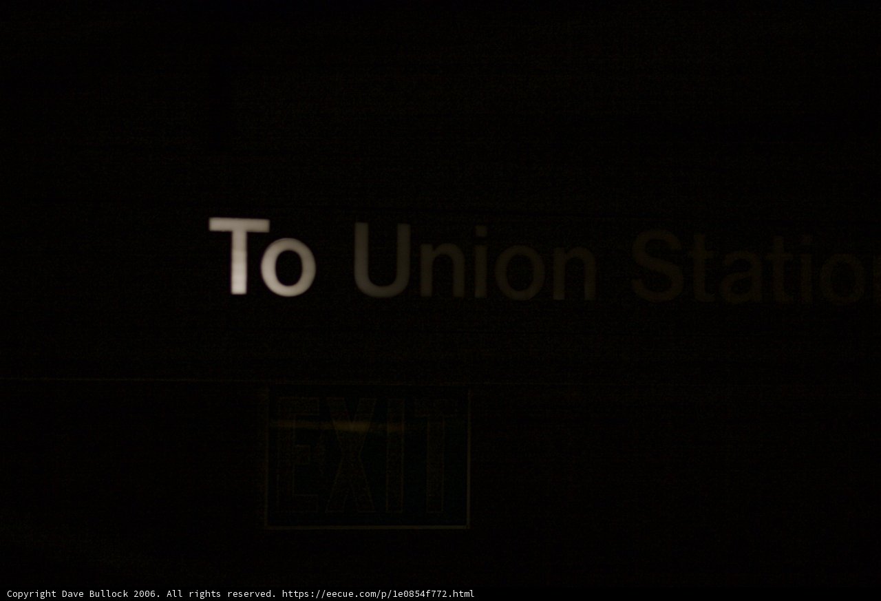 Illuminated Union Station Sign