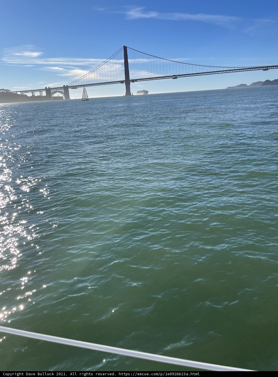 Sailing Under the Bay Area's Famous Suspension Bridge