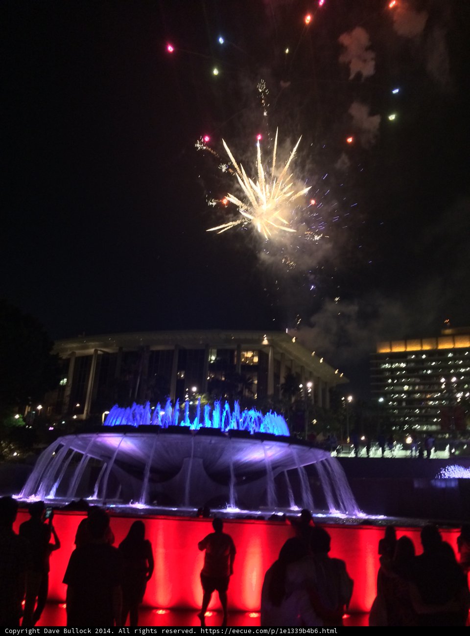 Fireworks Light Up the Civic Center Mall Fountain