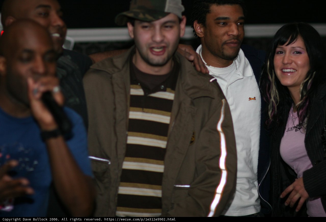 Group of Urban Clubgoers at Night