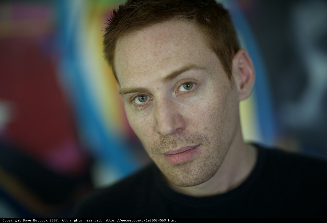 Blue Background Portrait