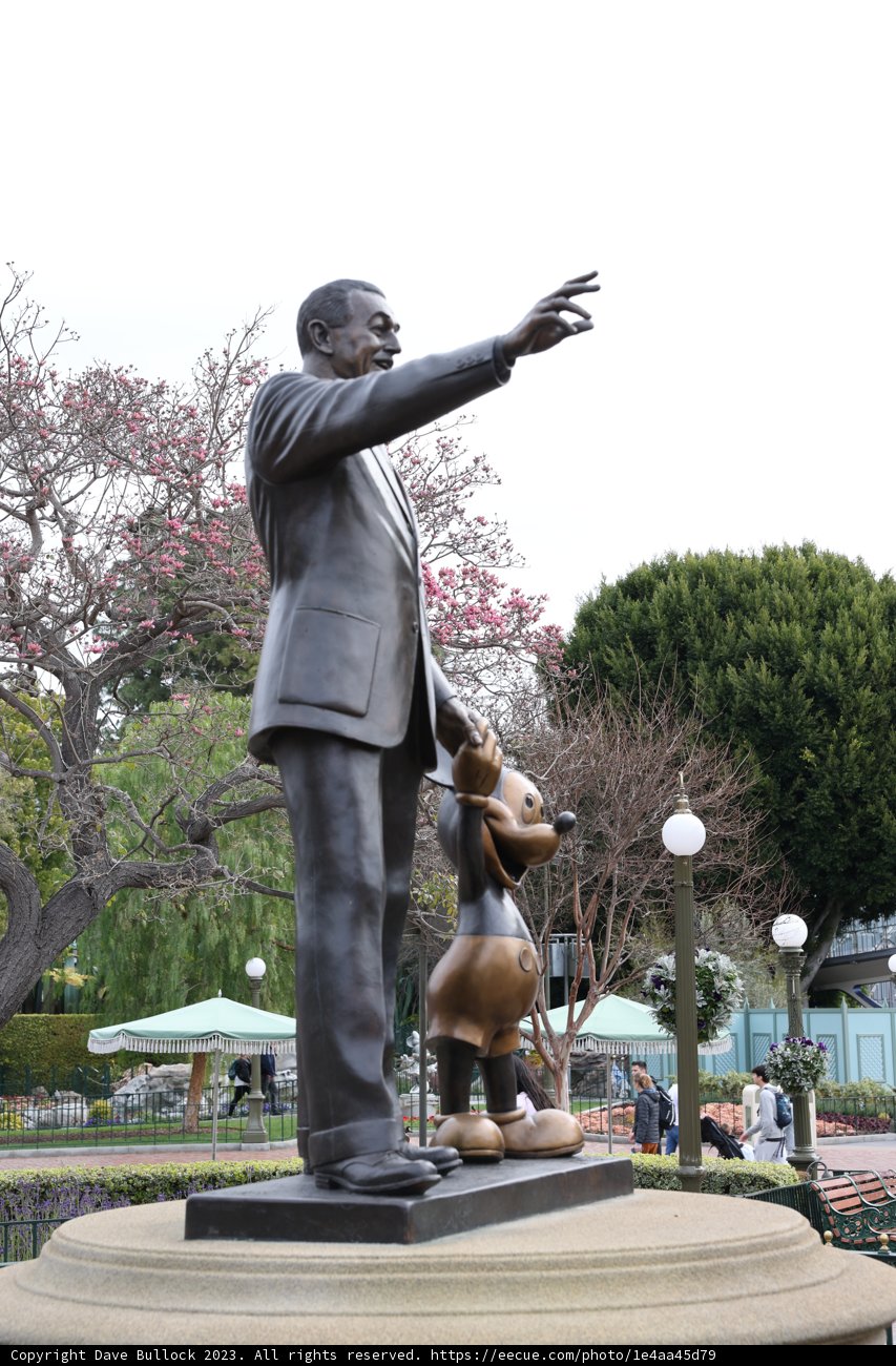 Man and Dog Statue in the Garden