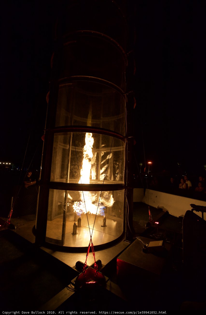 Towering Flames Captivate Cochella Crowd