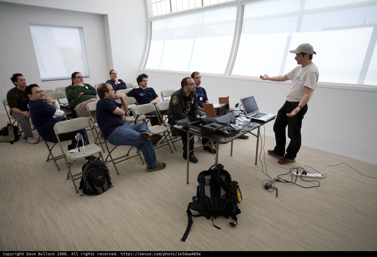 Man presenting to a group at Barcamp LA 5