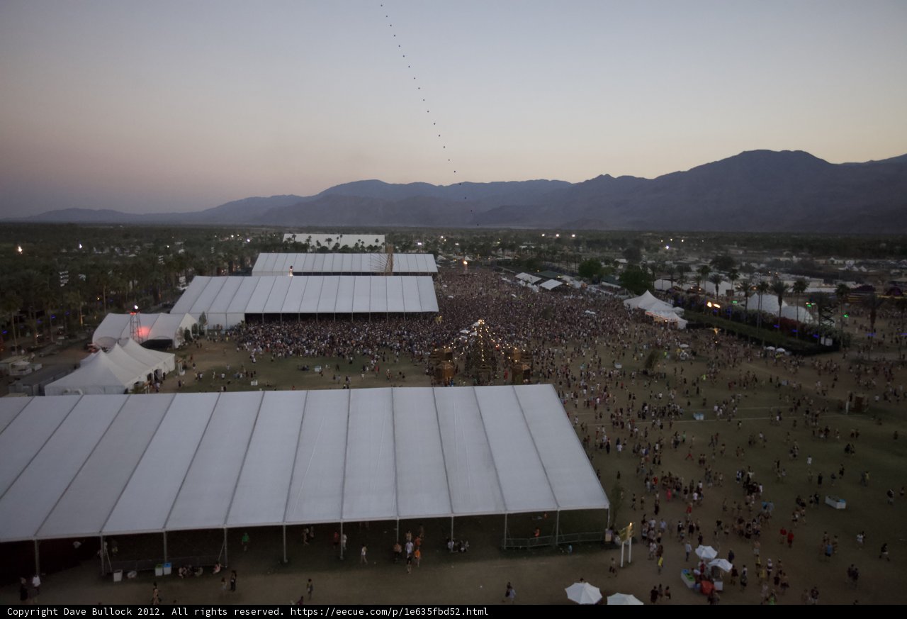 Aerial View of Massive Outdoor Festival