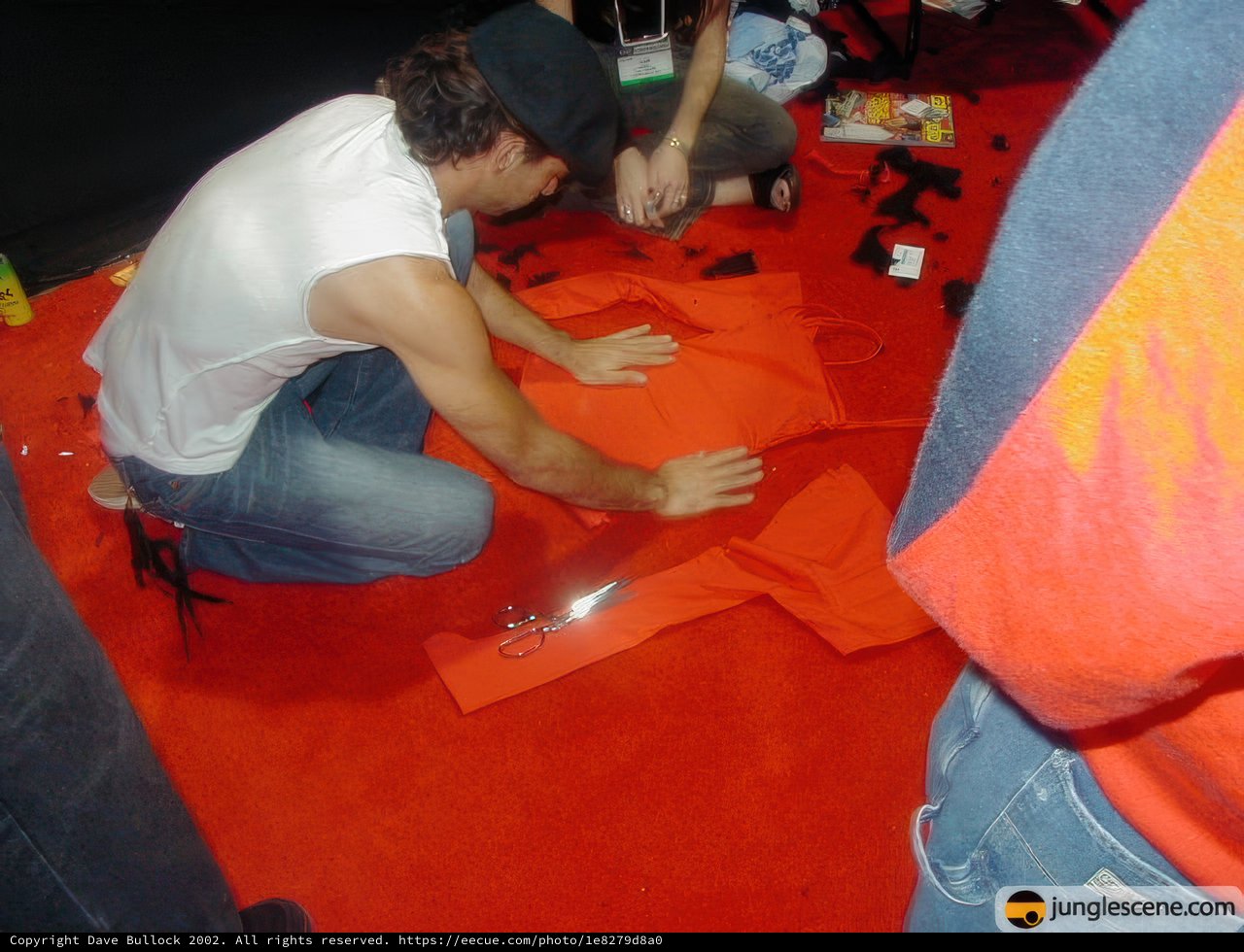Fashionable Red Jacket in the Making