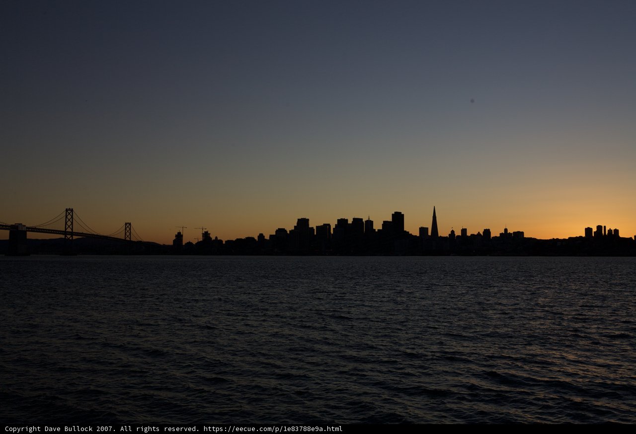 Sunset Cityscape over the Bay Bridge