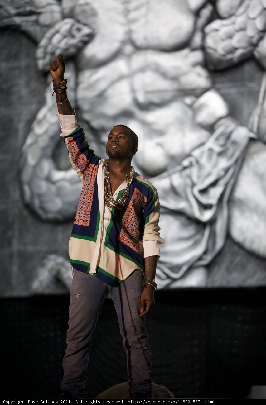 Kanye West Rocks Coachella in Colorful Style