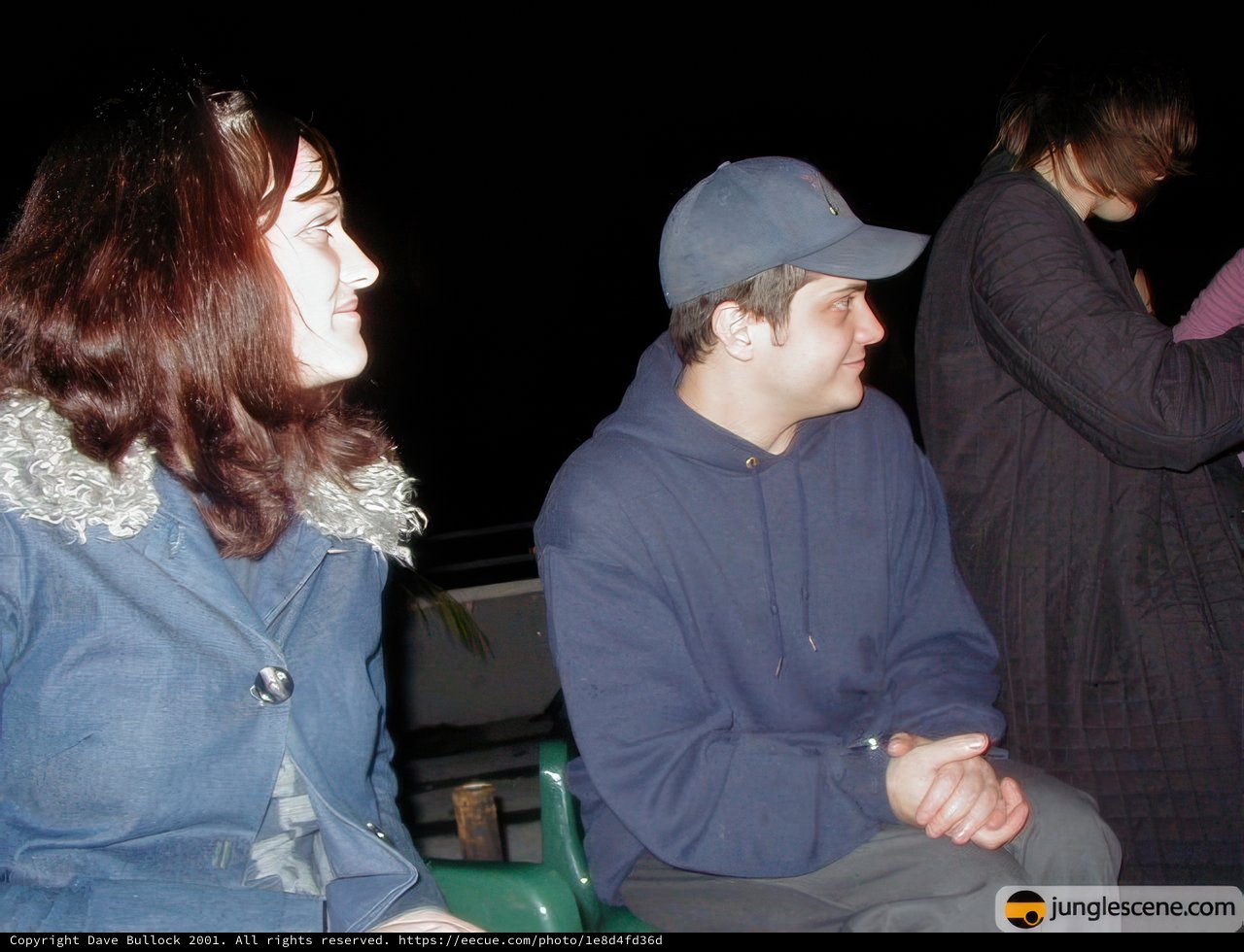 Nighttime Bench Conversation