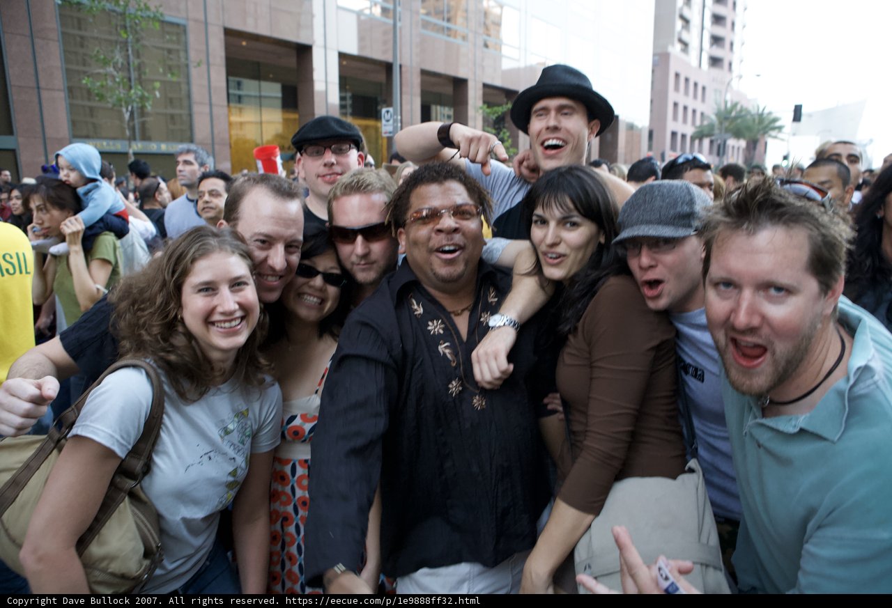 Ozomatli Crowd Poses for a Picture