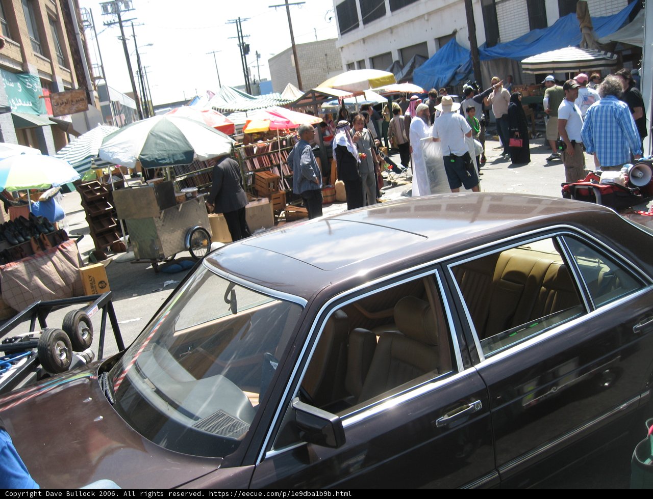Parked Sedan in a Crowded Lot