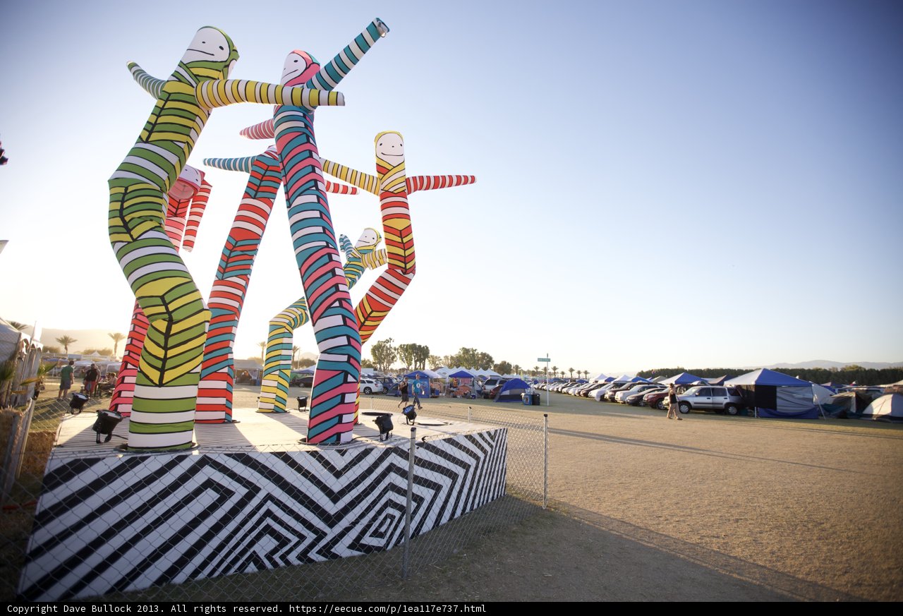 Colorful Sculptures in a Serene Field