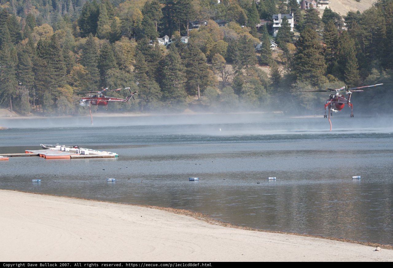 Helicopter Landing on Lake with Boat