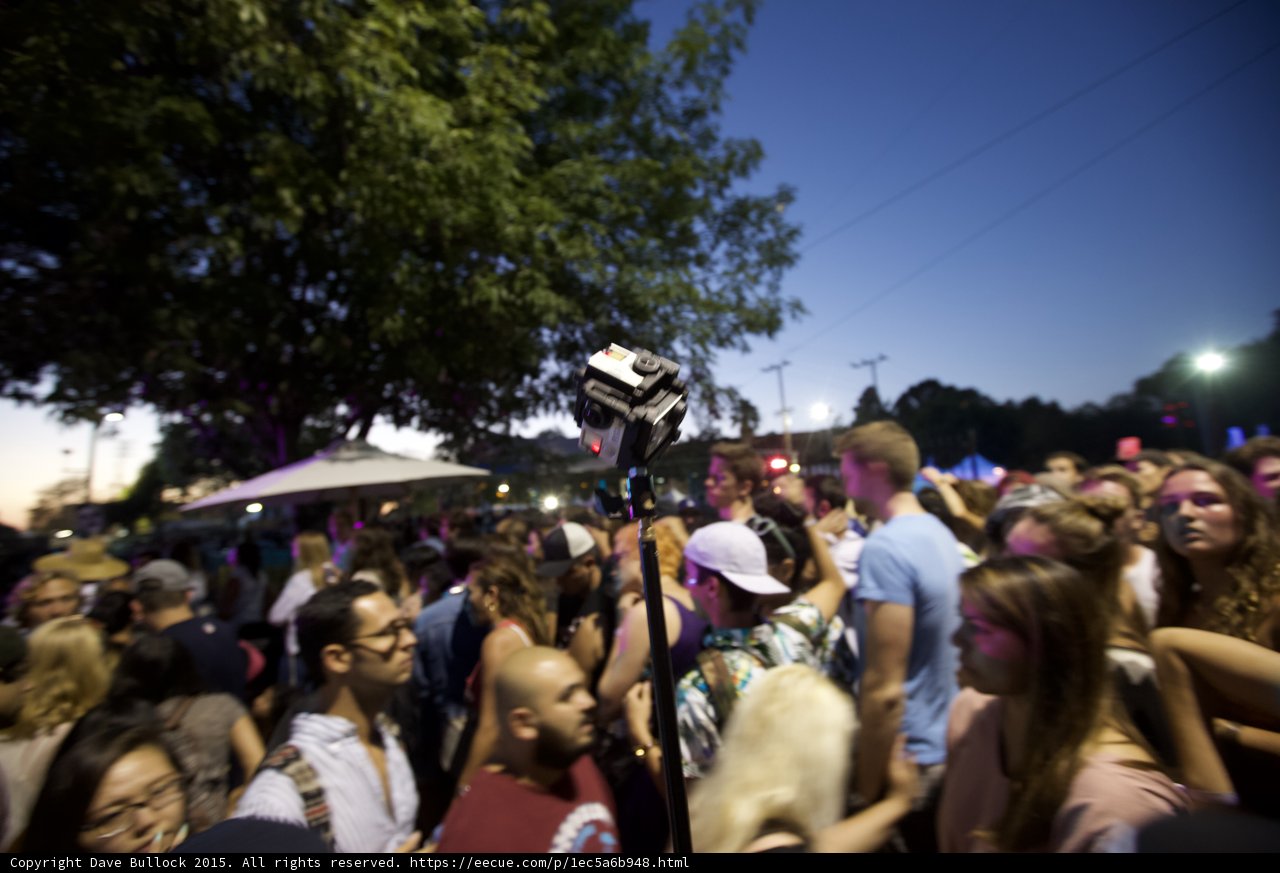 360 Camera Rig Monopod Crowd Dusk