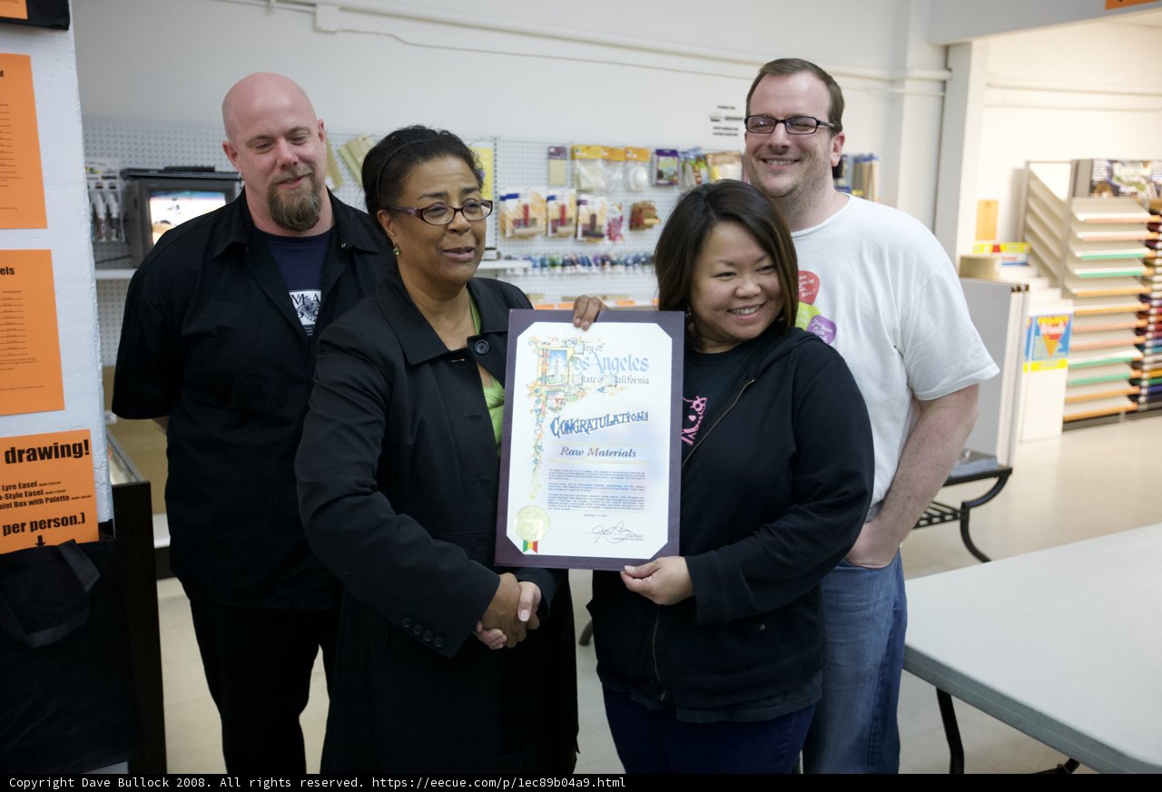 Certificate Presentation in a Fashion Store