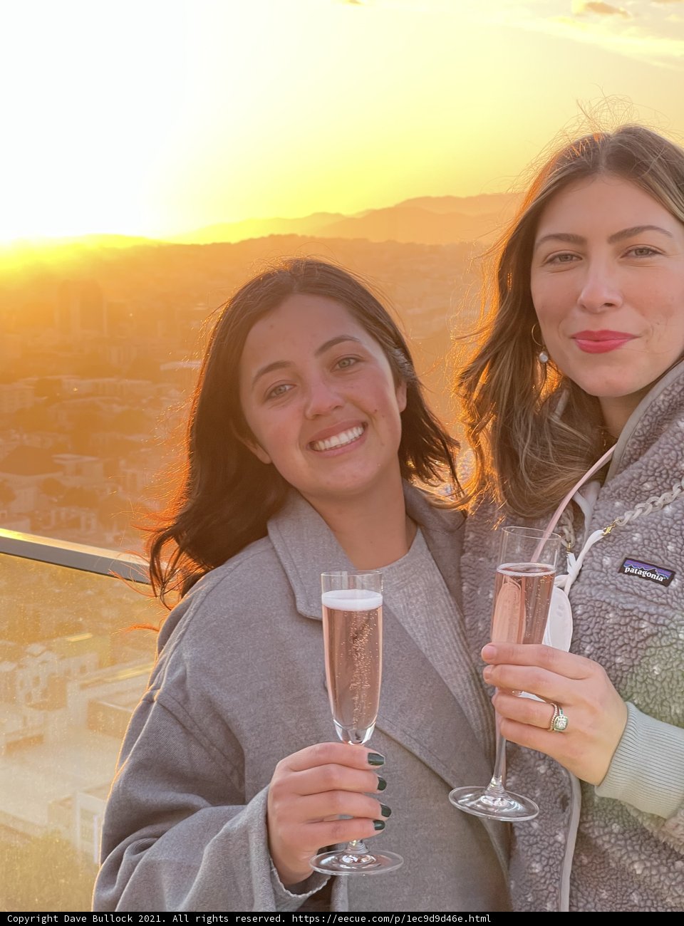 Wine and Sunset in San Francisco