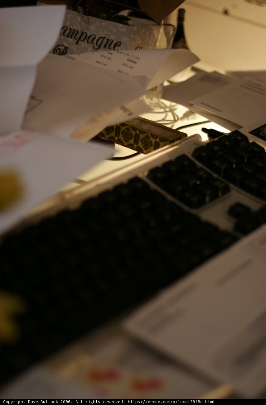 Computer Keyboard on a Desk