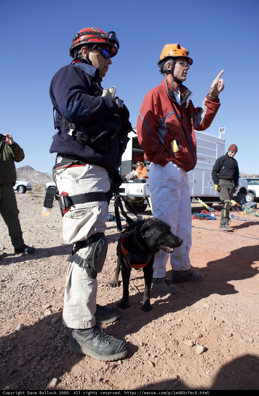 Mine Rescue Mission: Man, Woman, and Canine Companion
