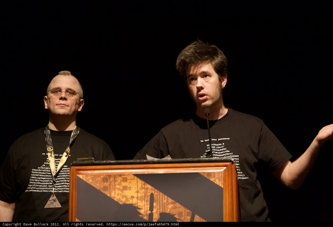 Two Men Addressing the Crowd at DEFCON