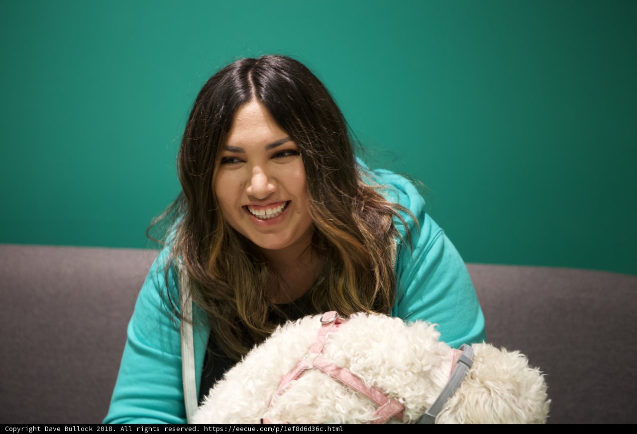 Happy Woman with her Furry Companion