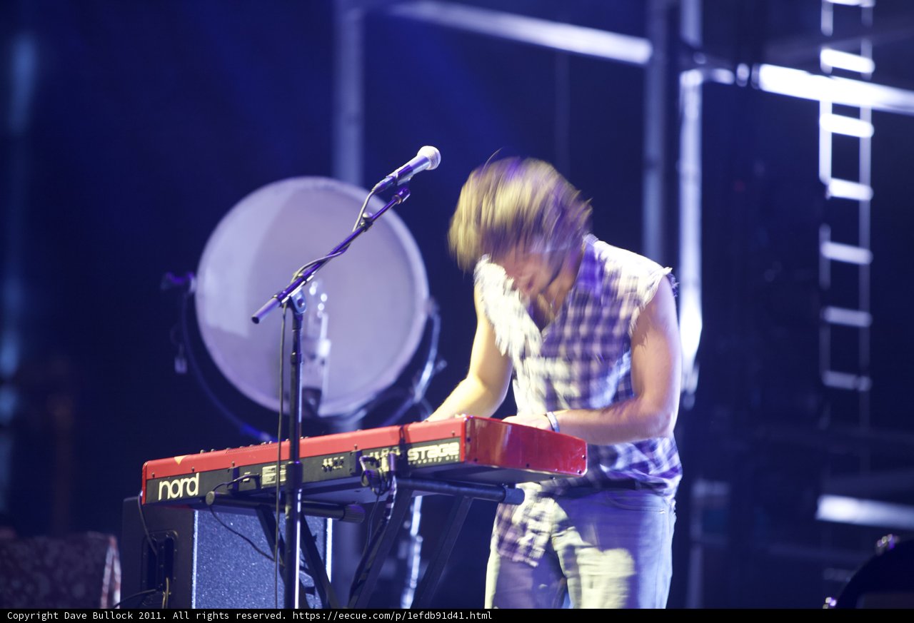 Keyboard Soloist Lighting Up 2011 Coachella Stage