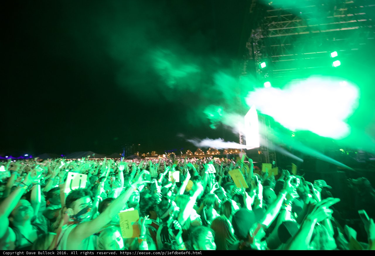 Green Night Sky at Coachella