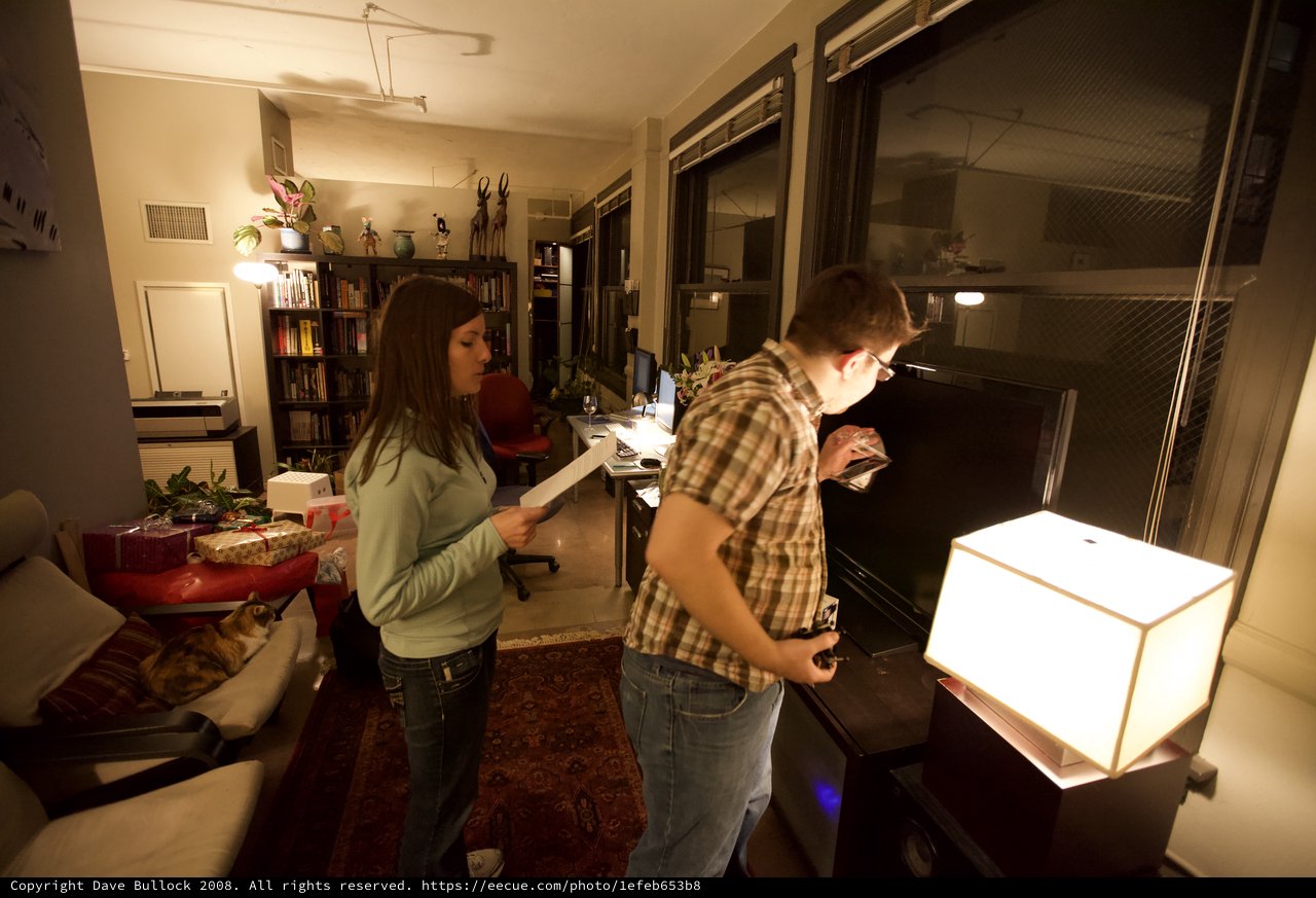 Holiday Gift Exchange in a Cozy Urban Apartment