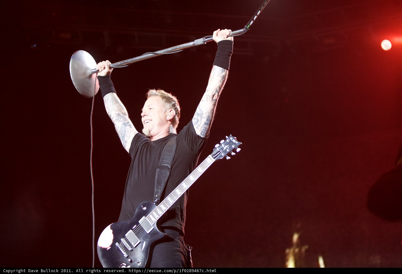 James Hetfield Rocks Out on Stage with His Guitar