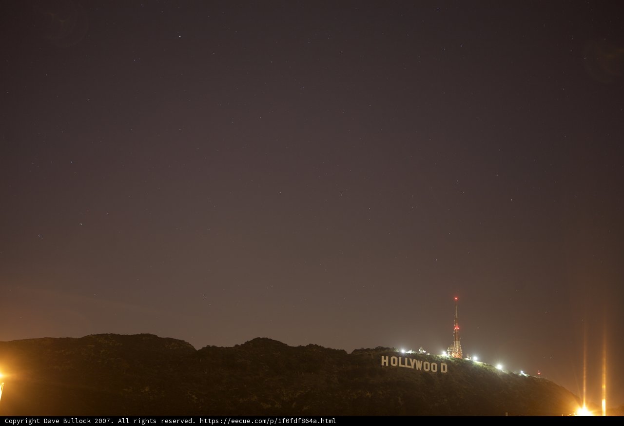 Glowing Hollywood Nightscape