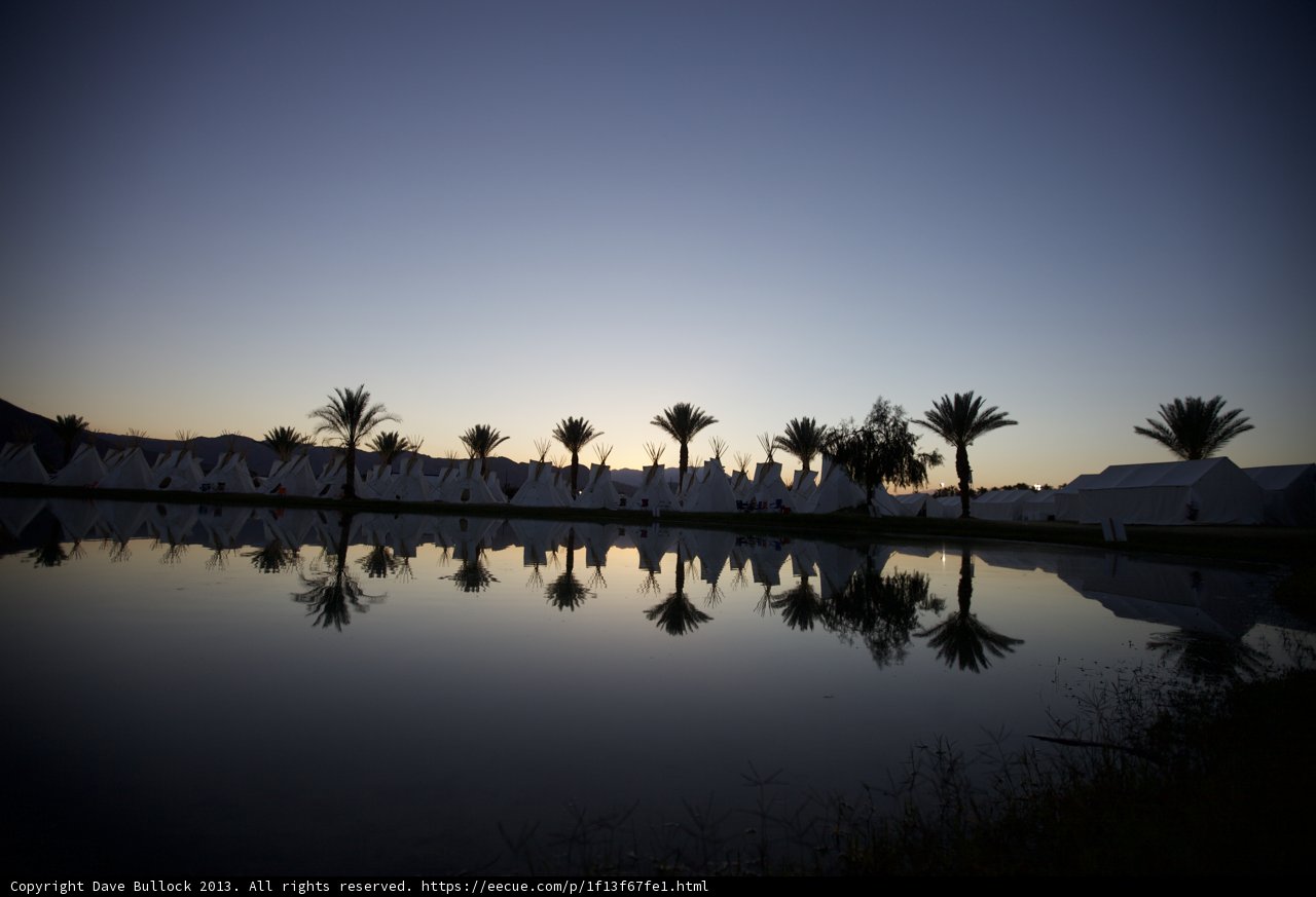 Sunset by the palms