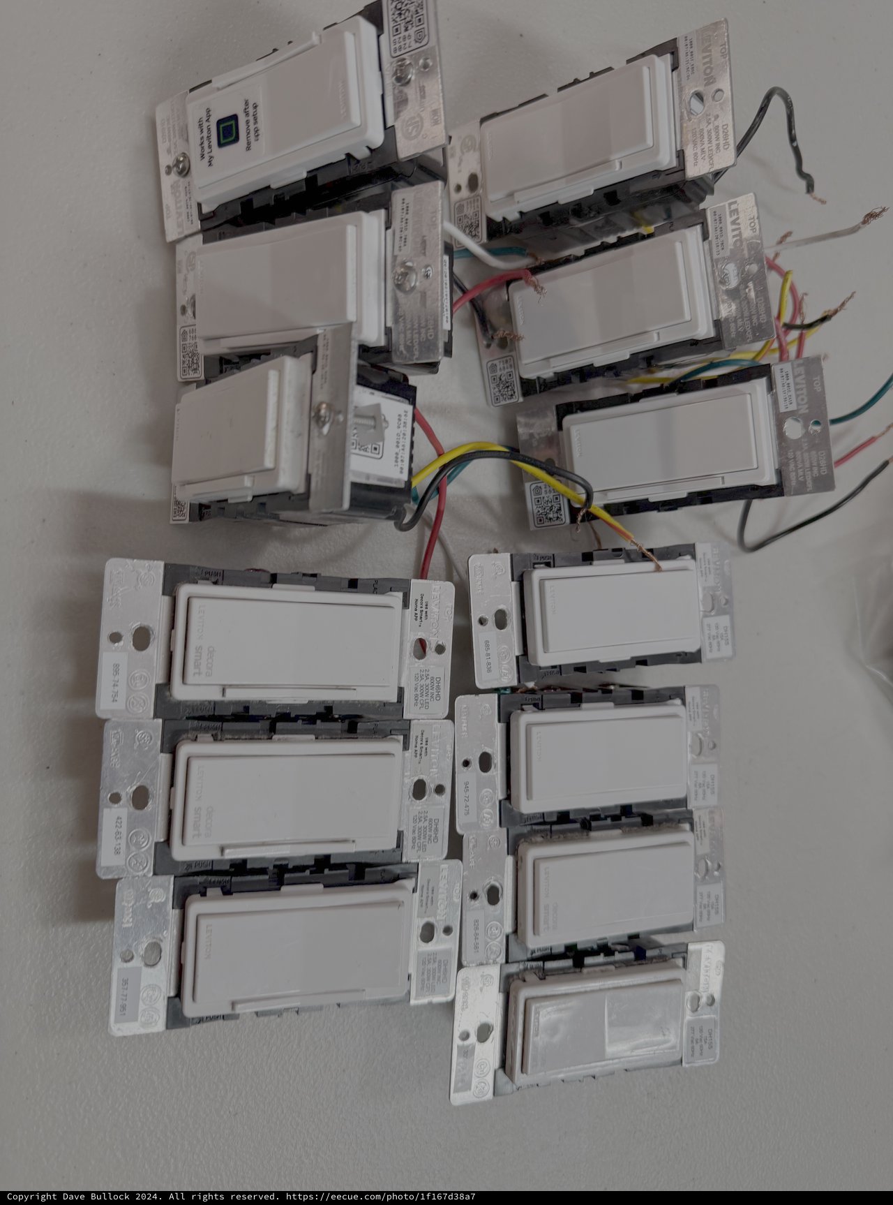 Collection of Smart Light Switches During Installation