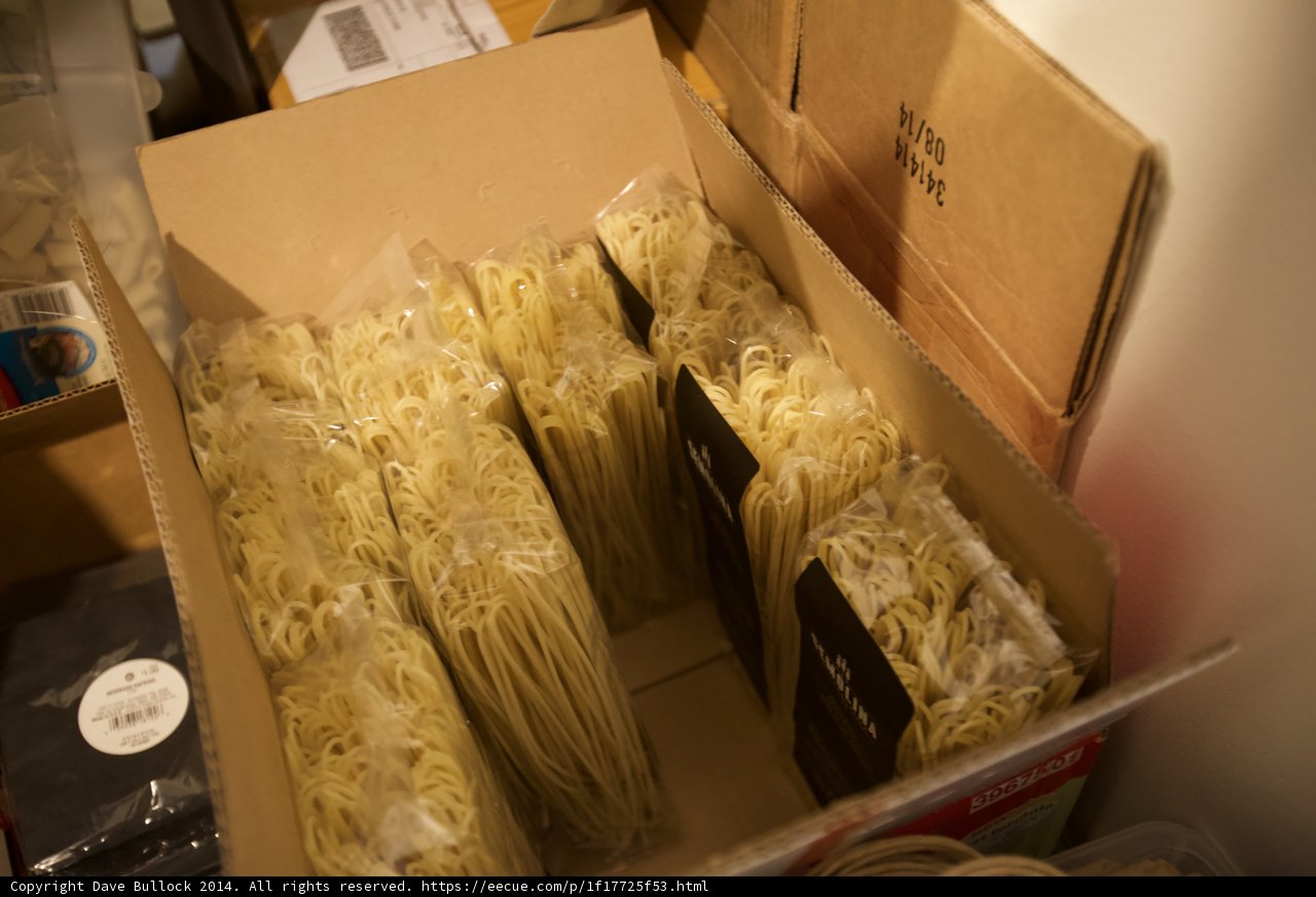 Noodles in a Cardboard Box