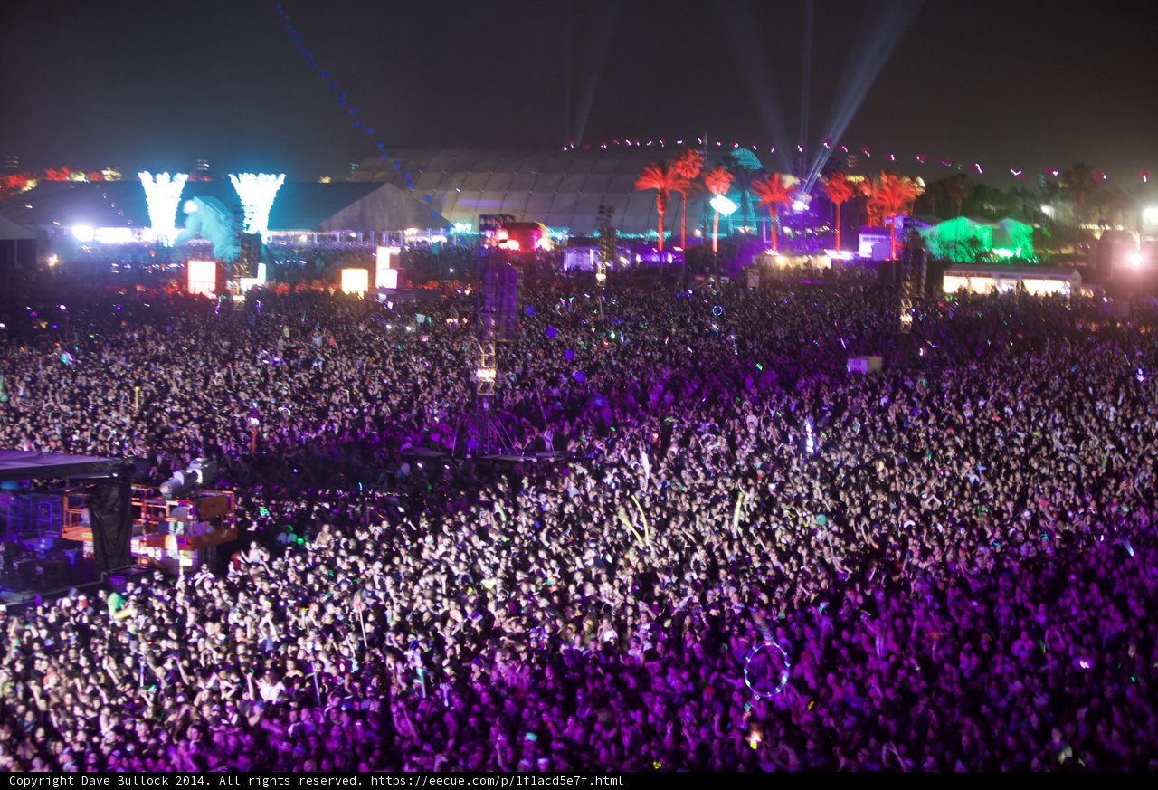 Lights and Lively Music at the Coachella Festival