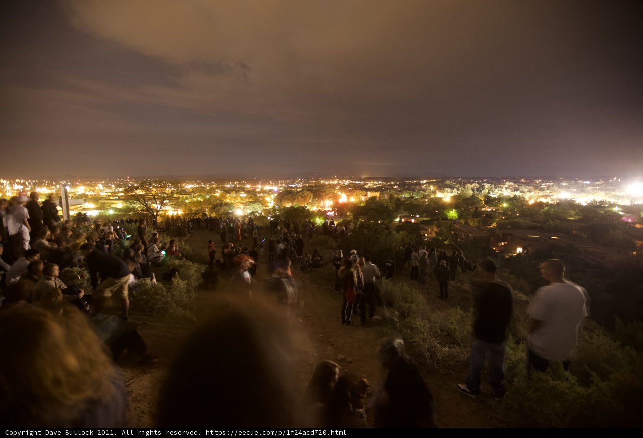 Nighttime Vigil on Santa Fe Hillside