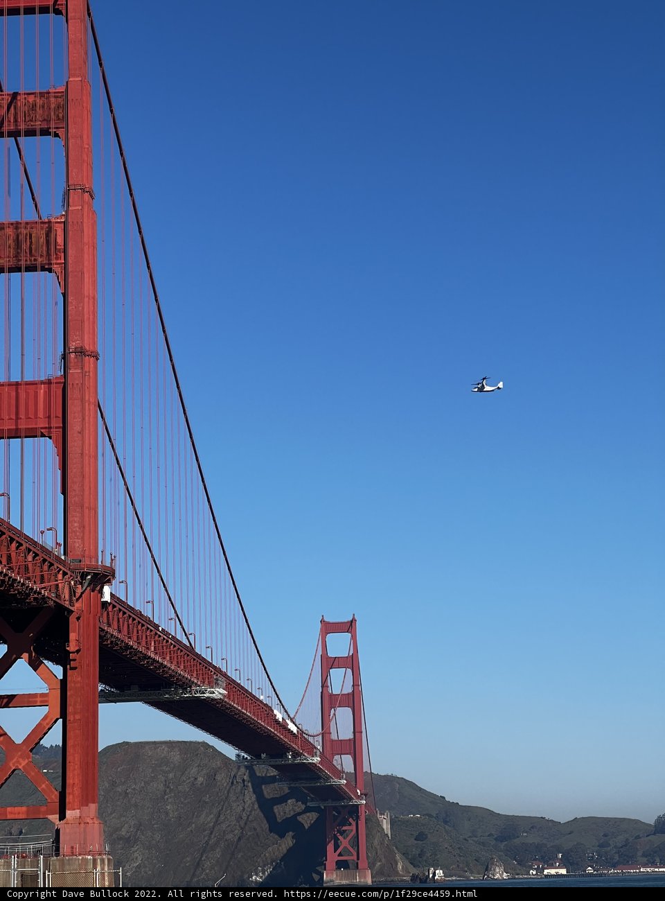 Flying over the Golden Gate