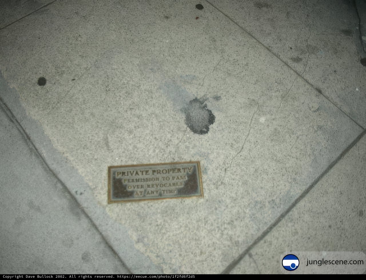 Footprint on a Plaque