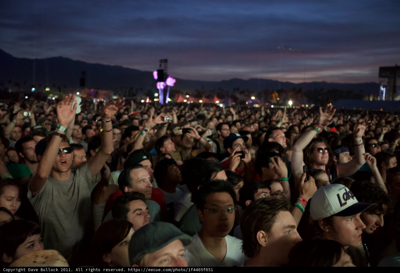 Coachella 2011 Crowd at Sunset