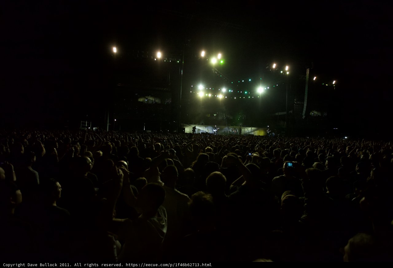 Nighttime Crowd Excitement at Big Four Festival Concert