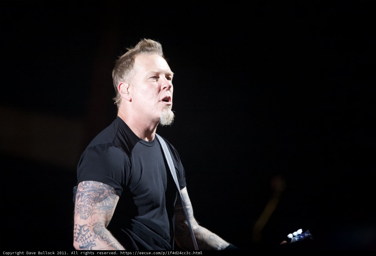 James Hetfield of Metallichead Rocks the Big Four Festival