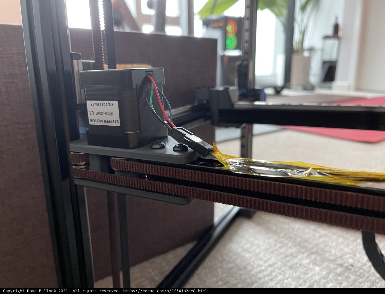 3D Printer Connected with Cable for Hardware Creation