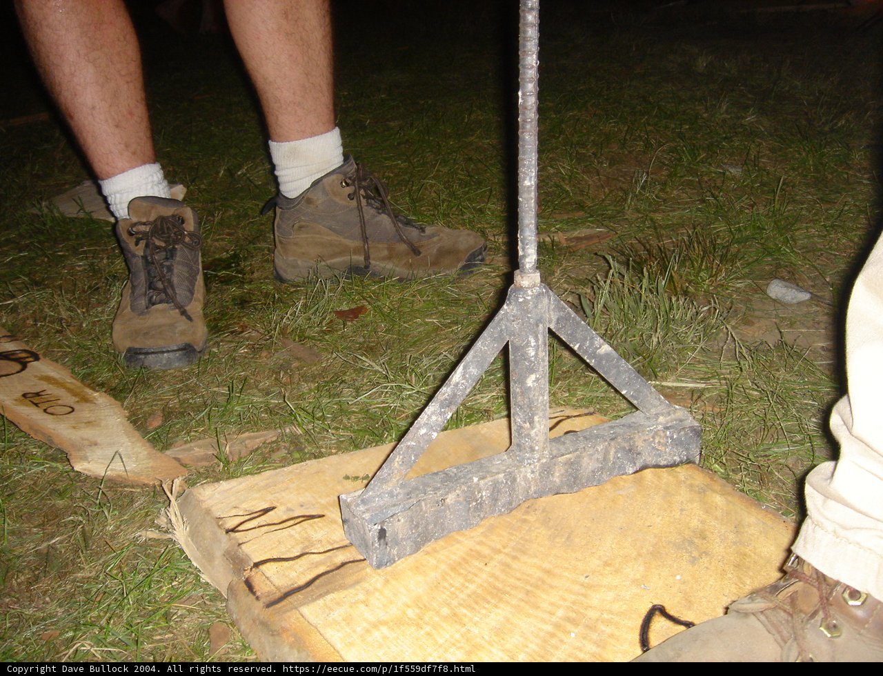 Standing tall with a big metal tool